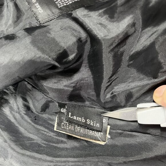 Vinetti Jacket Womens Small Black Lambskin Leather Zip Front Collared Fitted - Picture 5 of 11